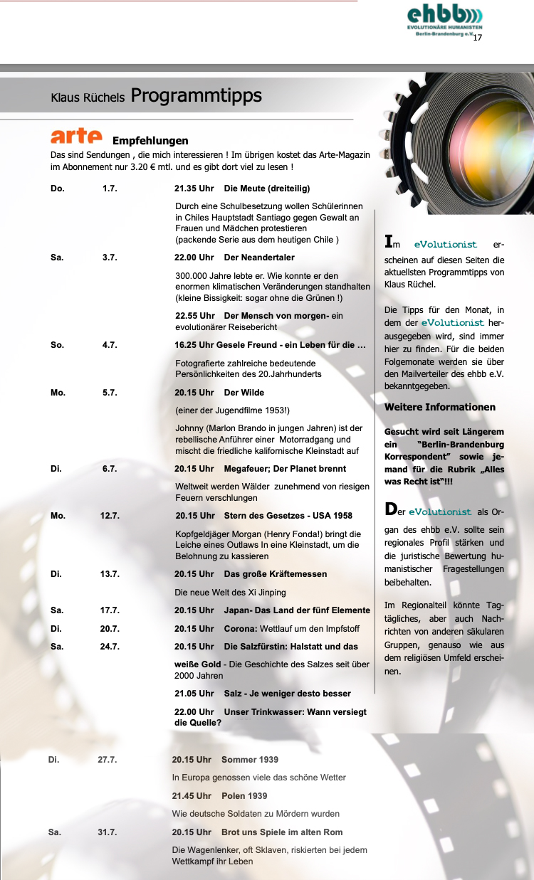 e804 Volutionist 3_2021 - Programmtipps Klaus Rüchel